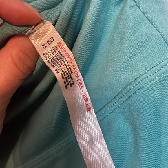 Free People FP Movement Teal Cropped Leggings Size Large - Picture 6 of 7